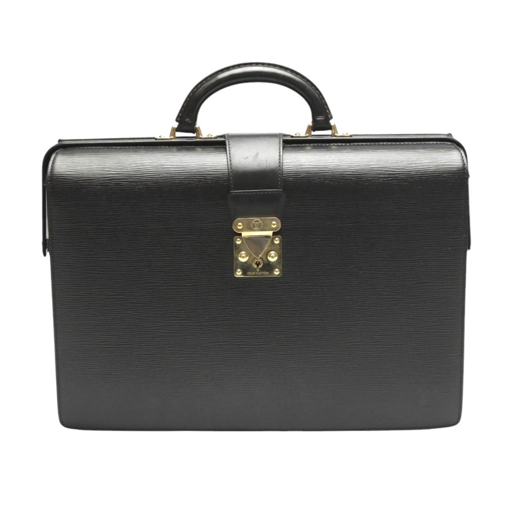 Louis Vuitton Epi Briefcase Fermoir Business Bag Black — view 2