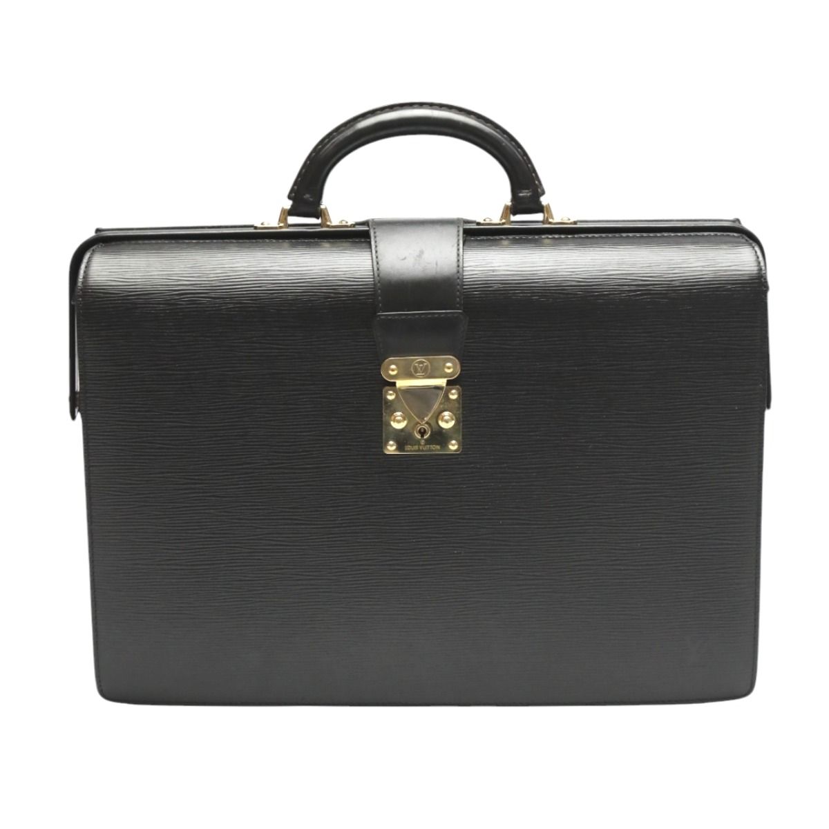 Louis Vuitton Epi Briefcase Fermoir Business Bag Black — view 2