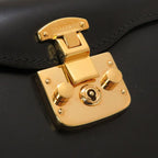 Gucci Lady Lock Leather Black Gold Hardware 000 01 0246 Vanity Bag Handbag — view 8