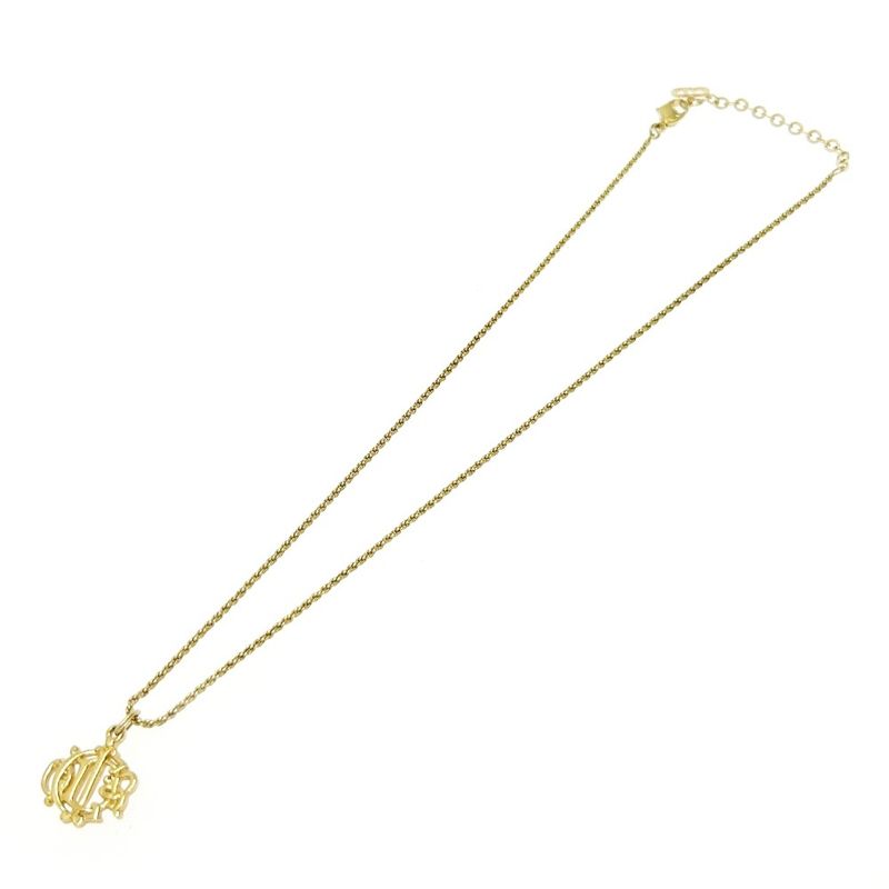 Christian Dior GP Emblem Necklace Gold — view 4