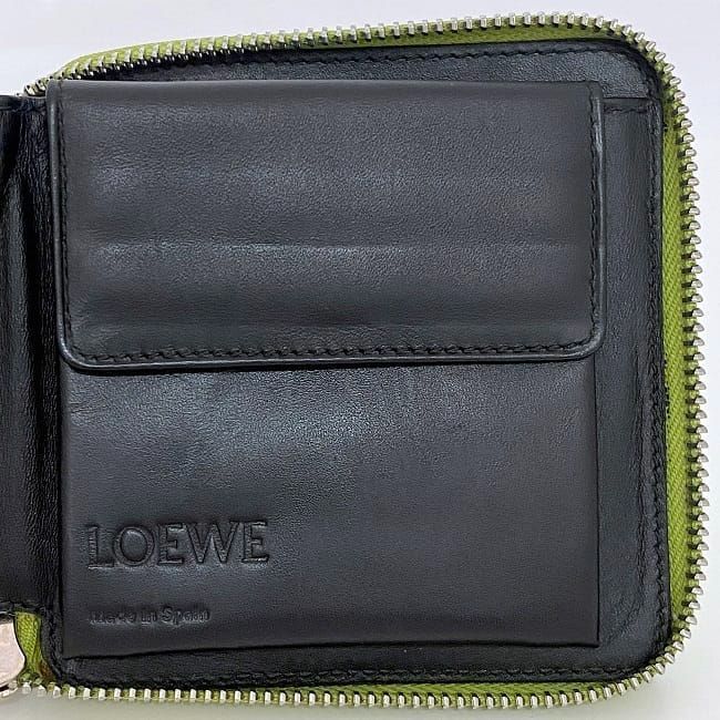 Loewe Round Zipper Fold Wallet Yellow — view 9