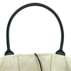 Bottega Veneta Arco Tote Handbag Intrecciato Canvas Leather White Black — view 5