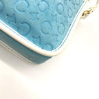 Celine Macadam Suede Hand Bag Blue — view 5