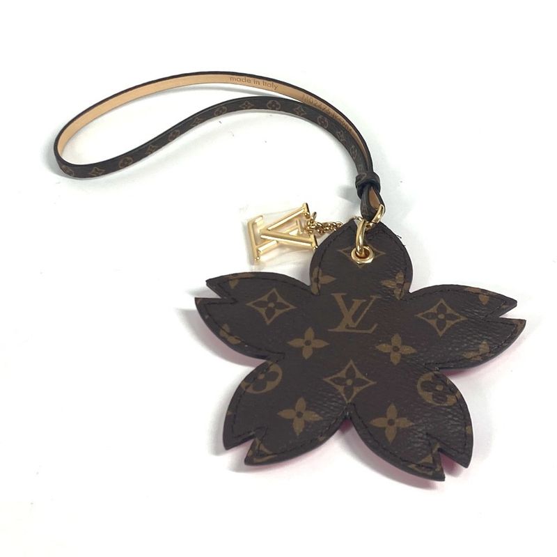 Louis Vuitton Bag Charm Cherry Blossom Monogram Canvas Brown — view 2