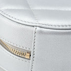 Chanel Tote 19 Quilted Chain Shoulder Lambskin Silver — view 6