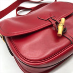 Hermes Vintage Box Calf Shoulder Bag Red — view 6