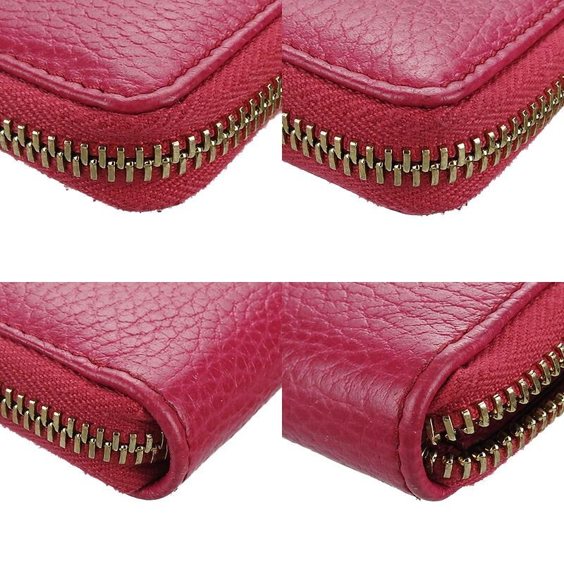Gucci Round Zipper Coin Case Swing Zippy Zip ZIPP Pink Leather Cute — view 4