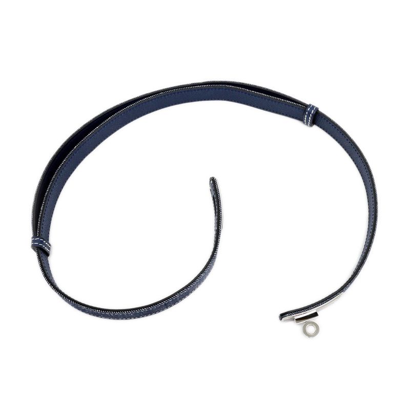 Hermes Kelly Belt 18 Denim Epson Blue Series Silver Hardware — view 4