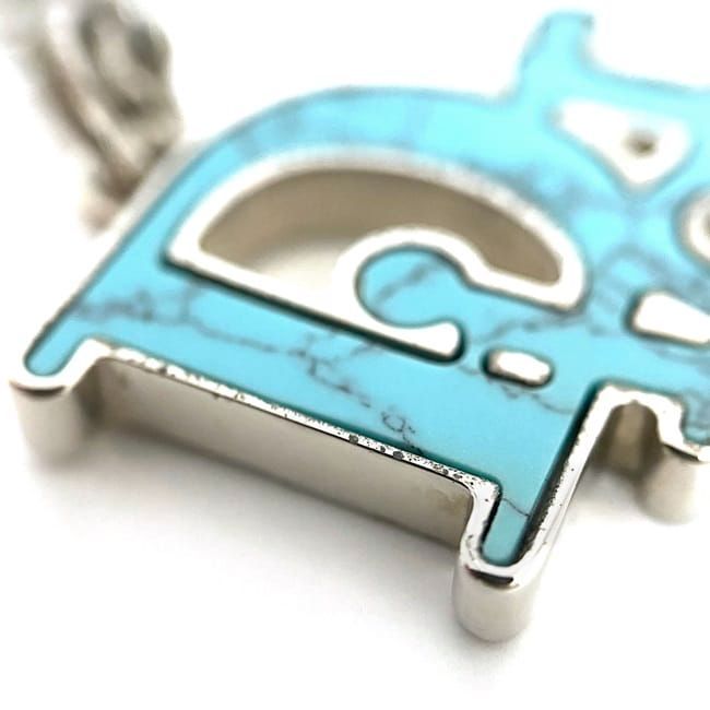 Christian Dior Long Necklace Silver Light Blue — view 6