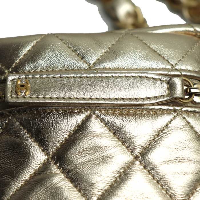 Chanel Quilted Chain Clutch Bag Gold Ap2803 — view 6