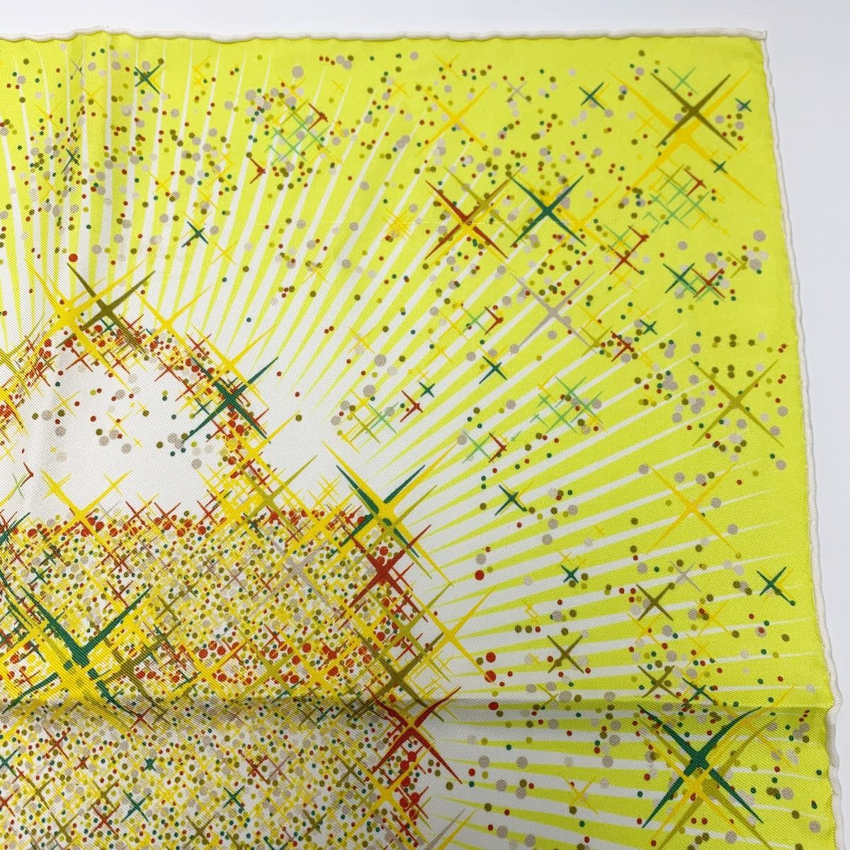 Hermes Magic Kelly Yellow Silk Scarf — view 3