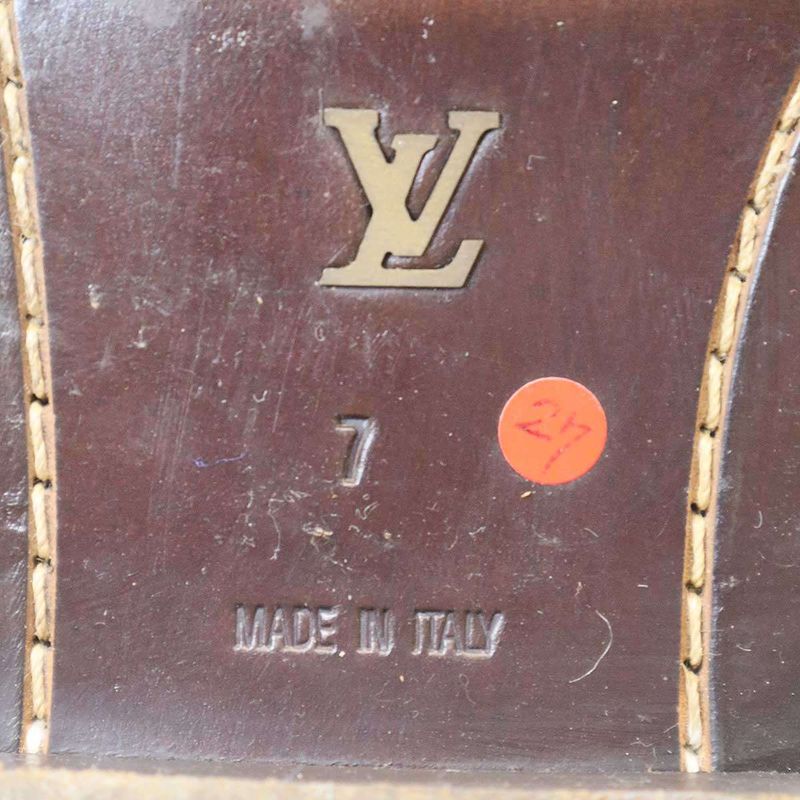 Louis Vuitton Heel Logo Leather Engineer Boots Go0032 Brown 7 — view 6