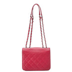 Chanel Quilted Coco Push Lock Chain Shoulder Caviar Leather Red — view 4