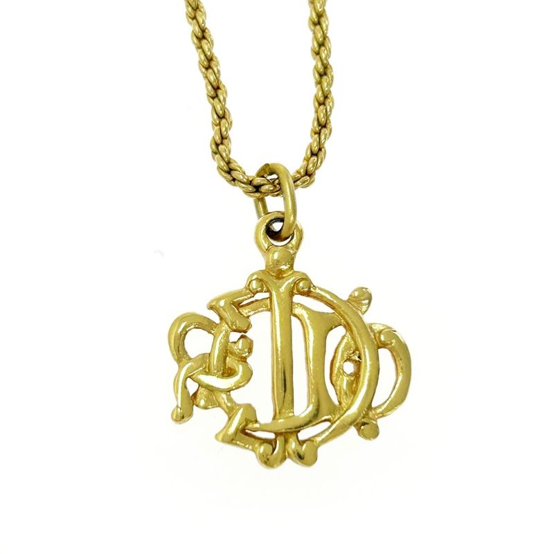 Christian Dior GP Emblem Necklace Gold — view 3