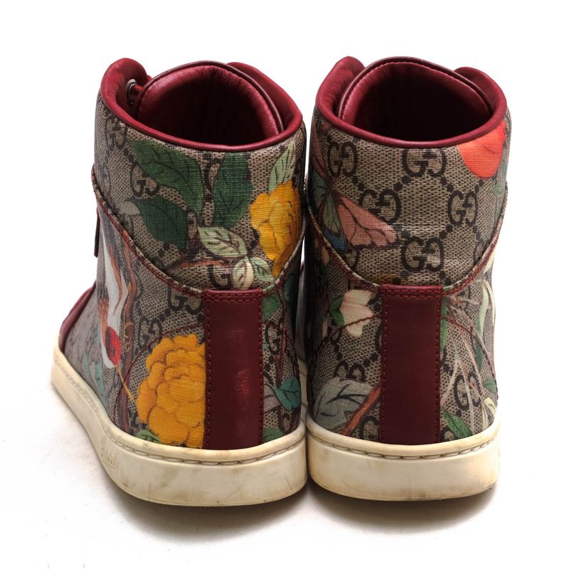 Gucci Shoes Sneakers High Cut Women Leather Beige GG Tian — view 4