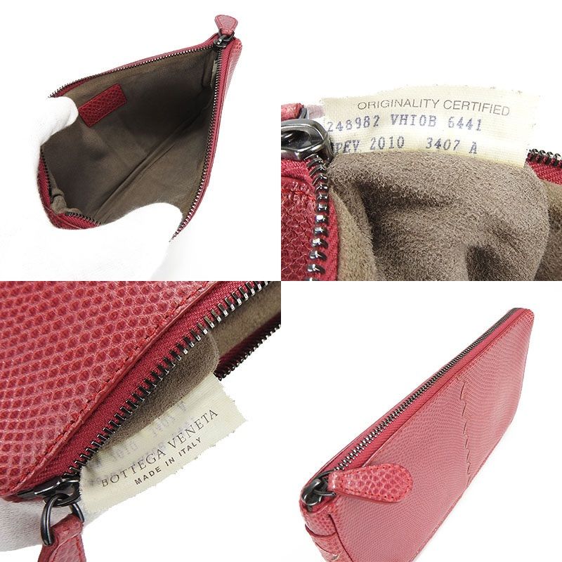 Bottega Veneta Pouch Pink Leather Gunmetal Small Bag — view 5