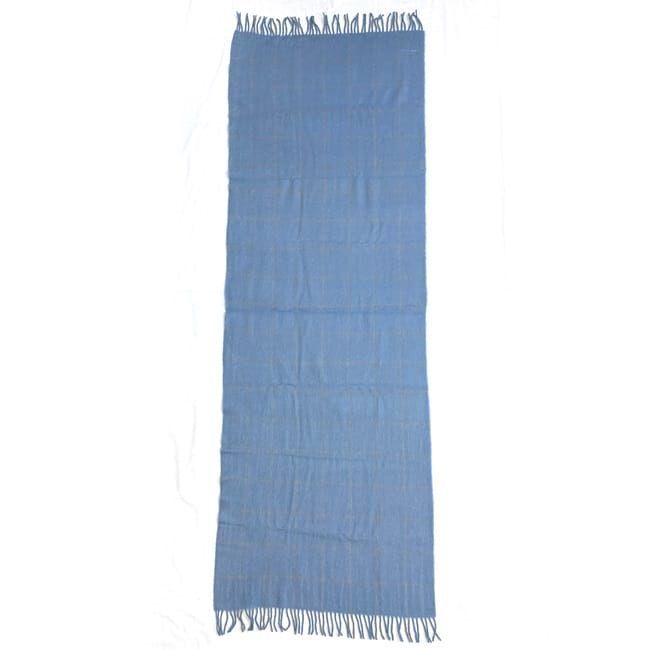 Loewe Scarf Light Blue Check Cleaned — view 3