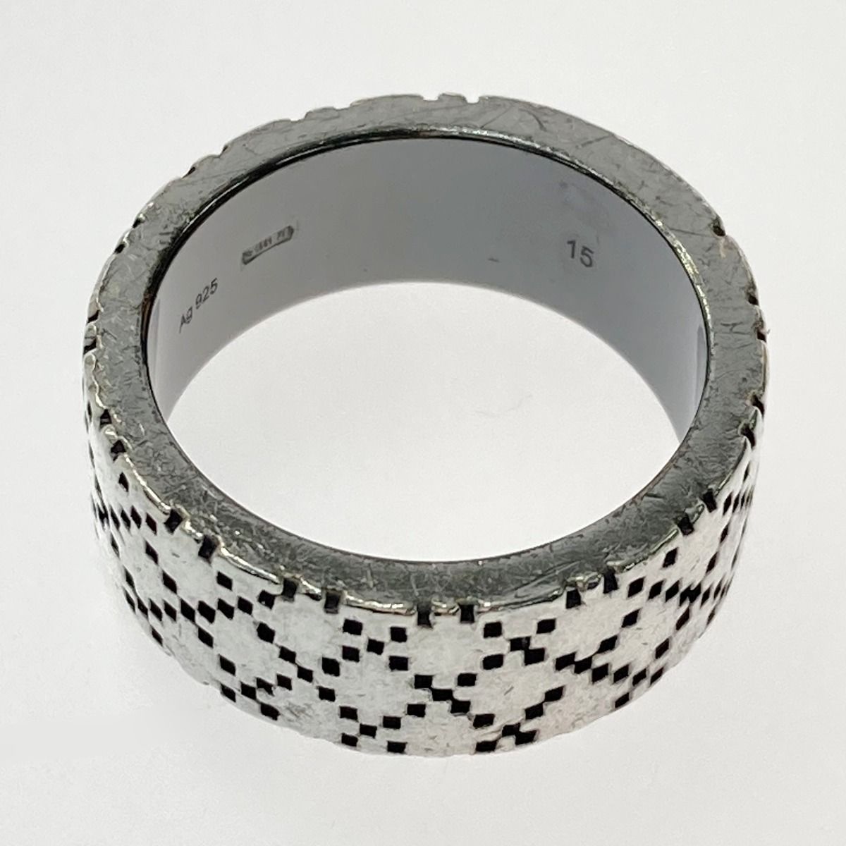 Gucci Diamanti Guccissima Ring Silver SV 925 Box and Cloth Bag — view 4
