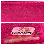 Chanel CC Logo Turnlock Soft Caviar Leather Mini Quilted Chain Shoulder Bag Pink — view 9