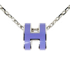 Hermes Necklace Pop Ash Mini Pendant H Lila Silver-color Accessories — view 3