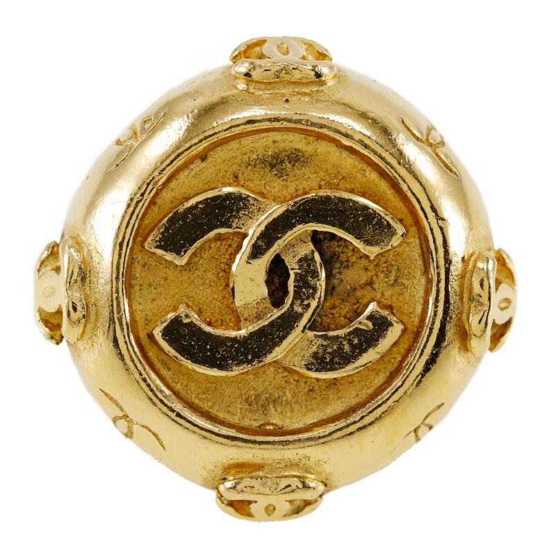 Chanel Coco Mark Vintage Gold Plated 20.7 g Earrings — view 6