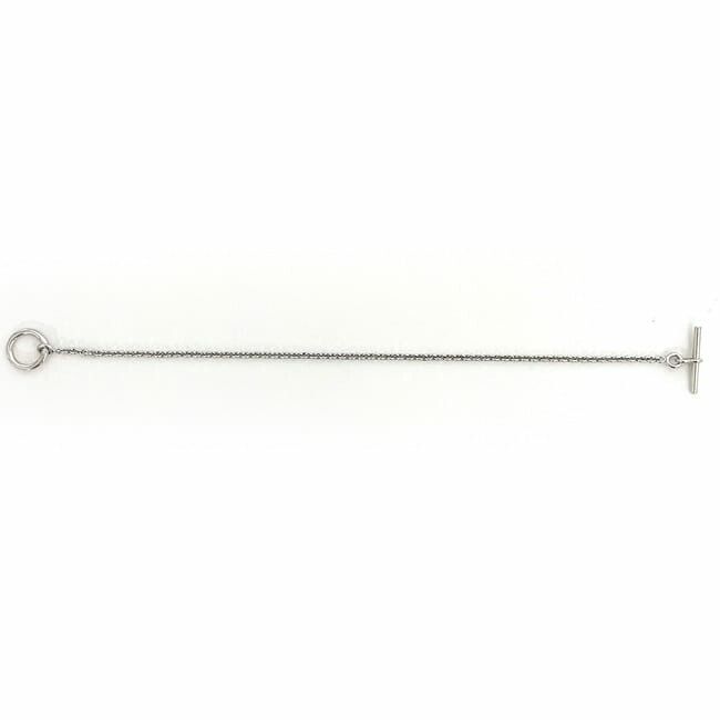 Hermes Bracelet Mini Chaine D'ancre Chain White Gold Wg — view 3