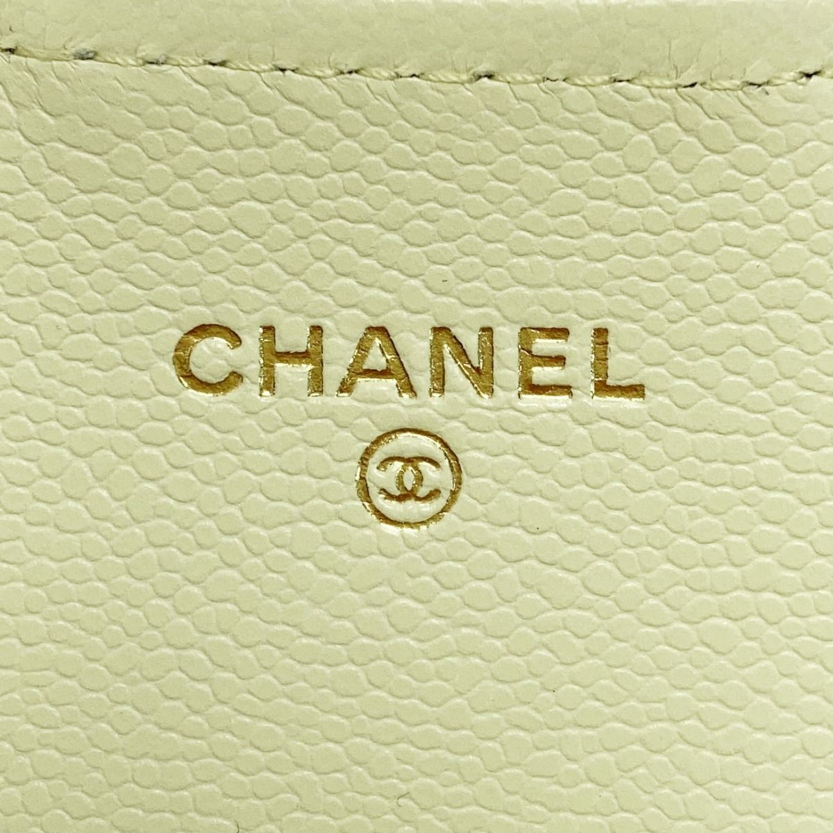 Chanel Quilted Classic Flap Long Wallet Ap0241 Light Yellow — view 4