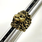 Gucci Michele Period Lion Head GP Ring 19 — view 8