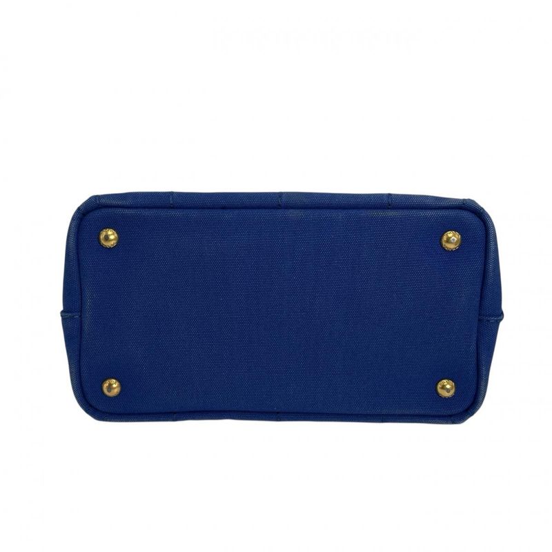 Prada B2439 g Shoulder Bag Canapa Tote Mini Blue — view 5