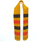 Hermes Cabas Wool Muffler Striped Mustard Yellow Scarf — view 2