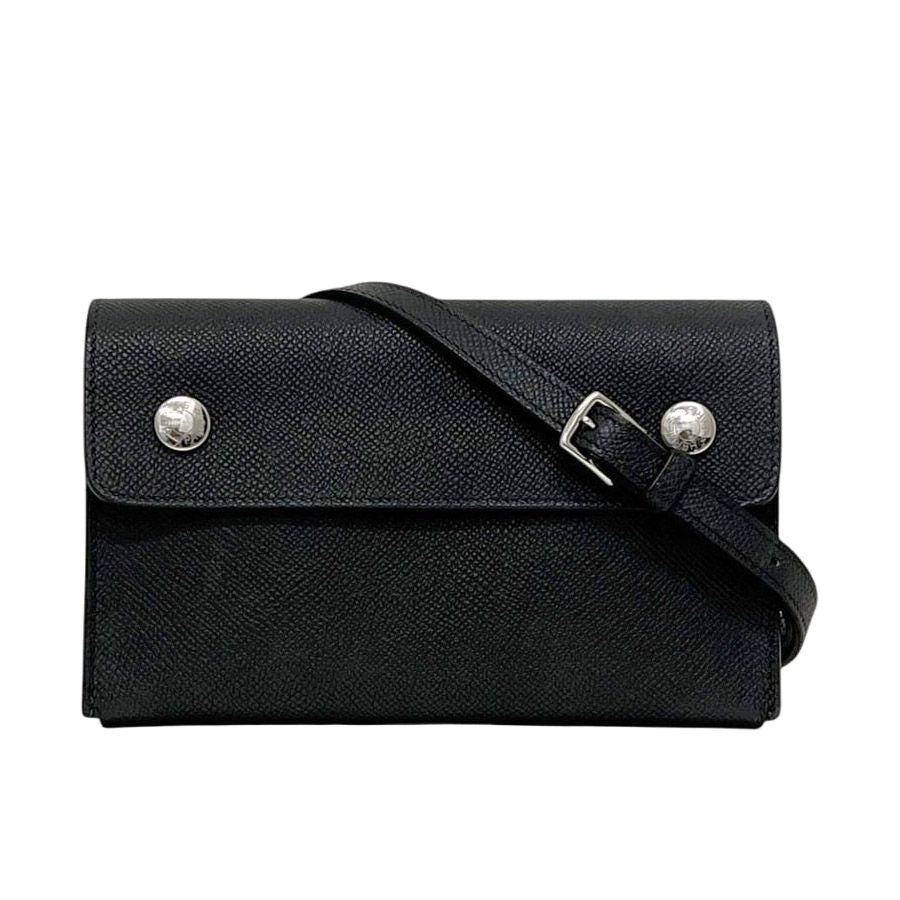 Hermes Shoulder Bag Naptogo Black Leather Epsom