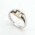Hermes Chaine D'ancre Ring 750 925 Silver Gold Enchene