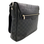 Louis Vuitton Daniel MM Damier Graphite Leather Black Shoulder Bag Silver — view 2