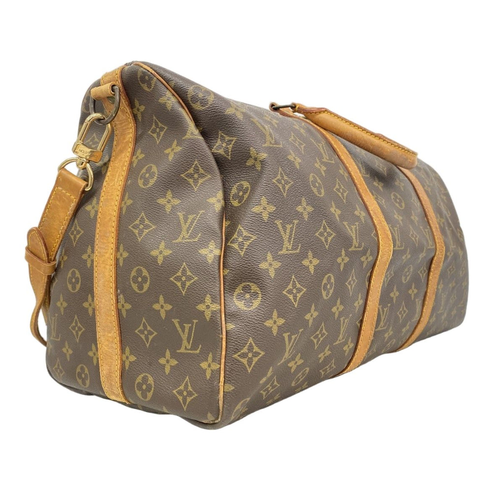 Louis Vuitton Boston Bag Monogram Keepall Bandouliere 50 Brown — view 2