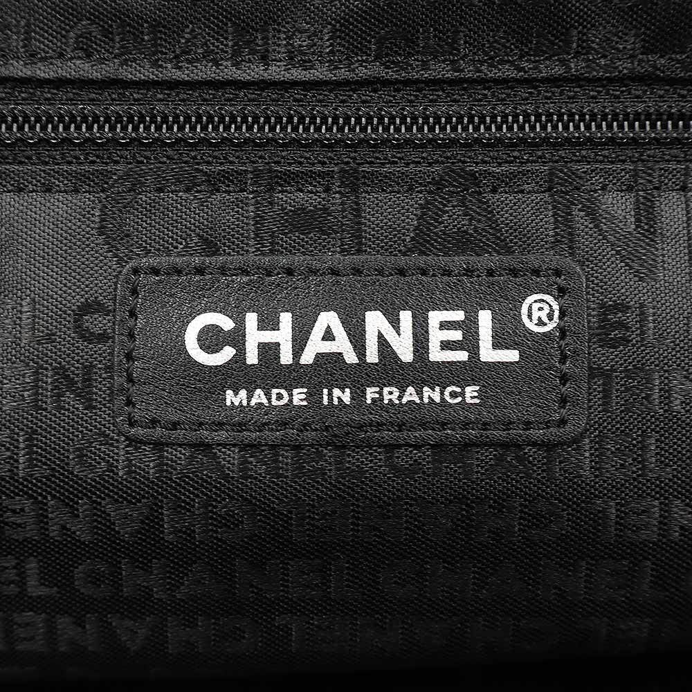 CHANEL Coco Chain Shoulder Handbag Tweed Fur Lizard Leather Black — view 9