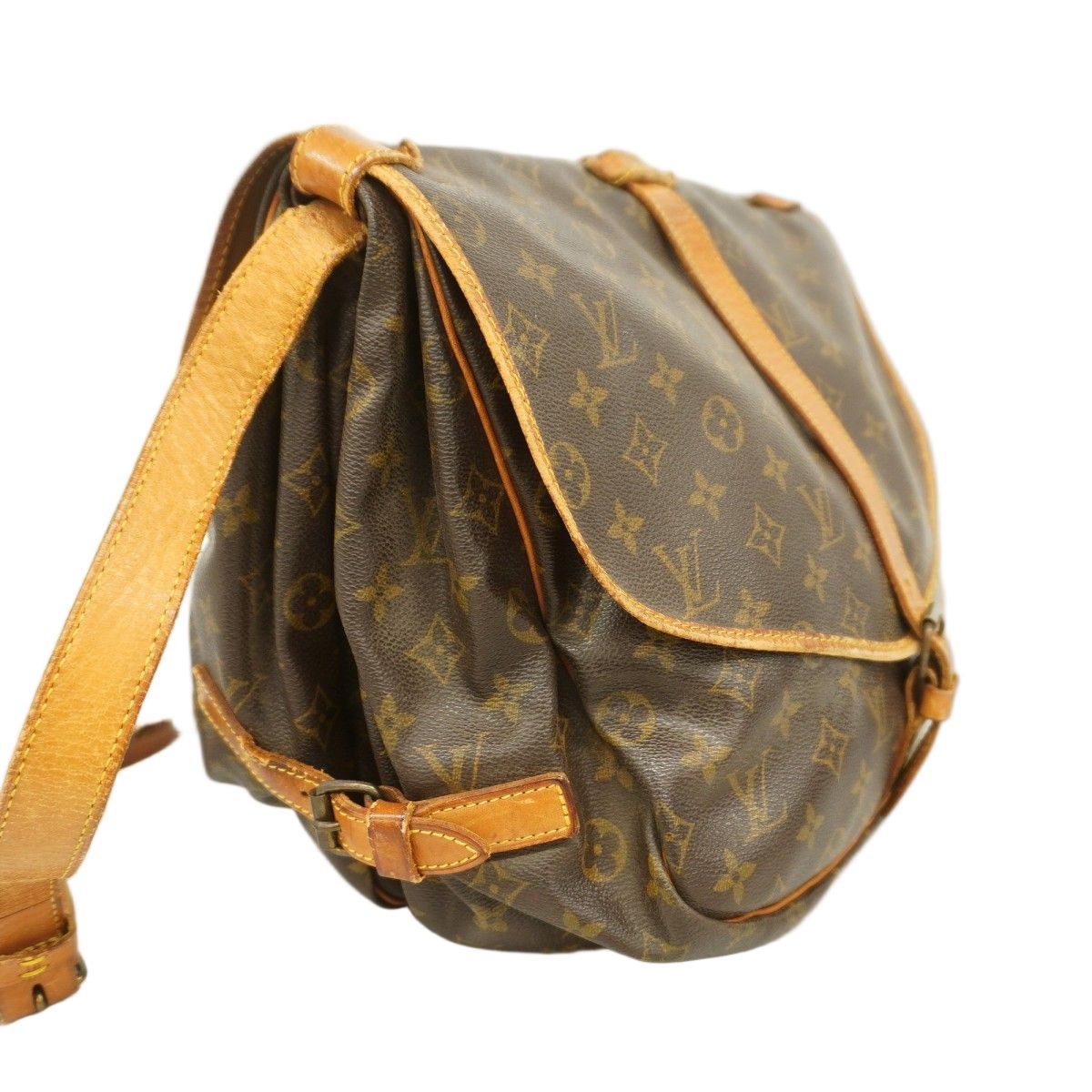 Louis Vuitton Shoulder Bag Monogram Saumur 35 Brown — view 2