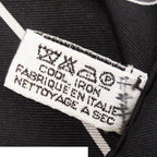 Chanel Scarf Black Silk CC Logo — view 7
