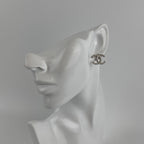 Chanel CC Logo Earrings Silver Vintage — view 2