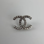 Chanel CC Logo Earrings Silver Vintage — view 4