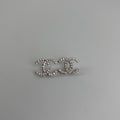 Chanel CC Logo Earrings Silver Vintage