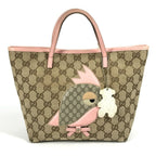 Gucci Handbag Papagallo Parrot GG Canvas Leather Pink