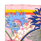 Hermes Rectangle Aloha Pink 100% Silk Scarf Large Accessory — view 8