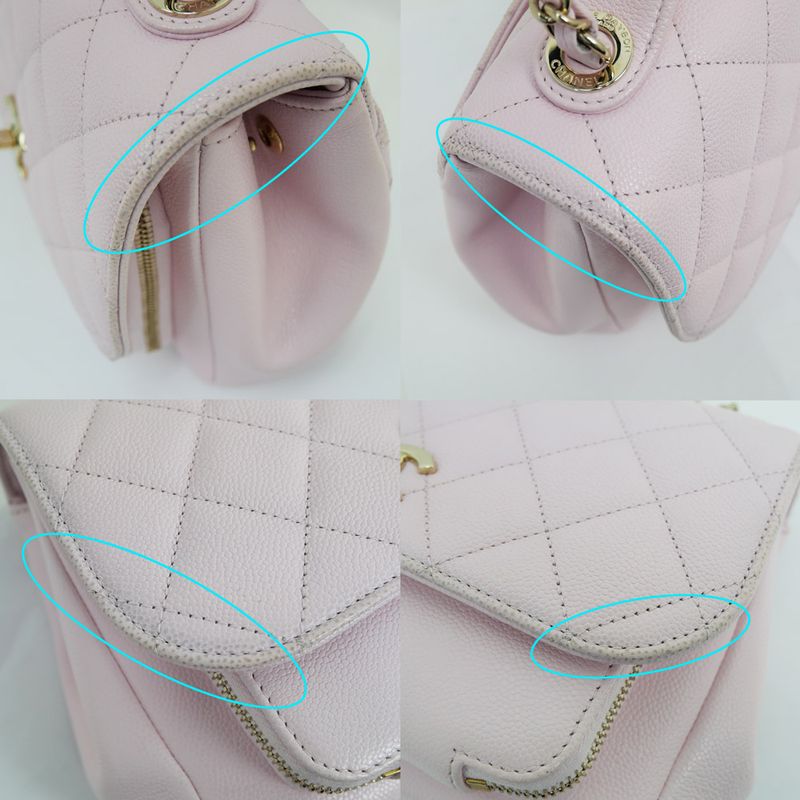 Chanel Business Affinity Pink Quilted Caviar Hand Shoulder Bag — view 9