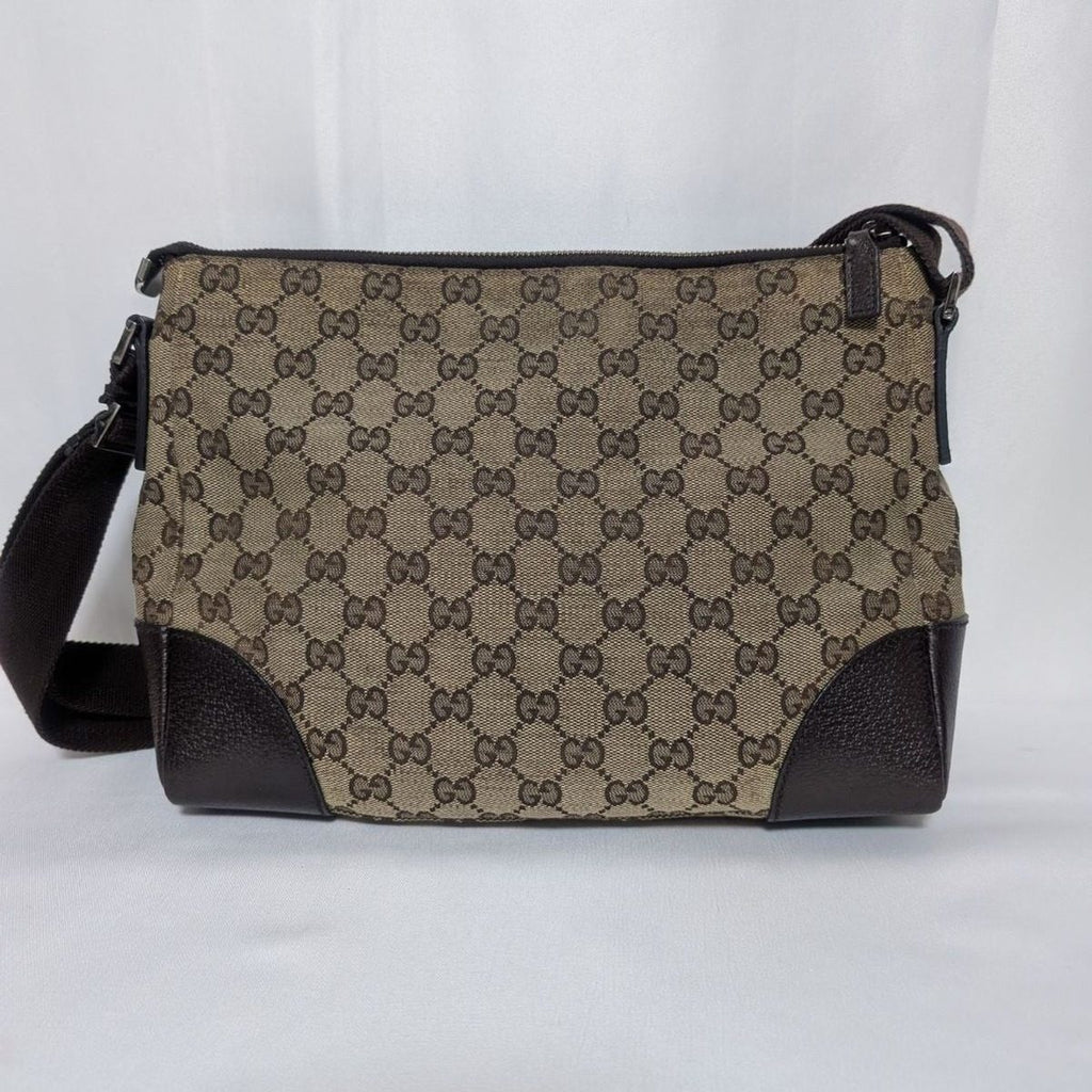 Gucci GG Canvas Shoulder Bag Brown — view 2