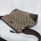 Gucci GG Canvas Shoulder Bag Brown — view 4