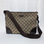 Gucci GG Canvas Shoulder Bag Brown