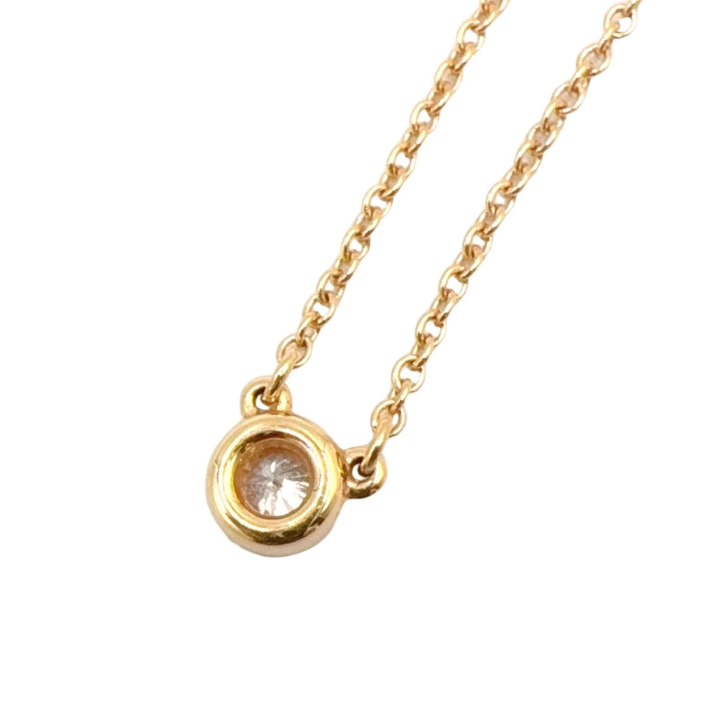 Tiffany & Co Diamond by the Yard Yellow Gold Clear Necklace — view 2