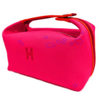 Hermes Brid A Black GM Handbag Pouch Hibiscus Pink — view 2
