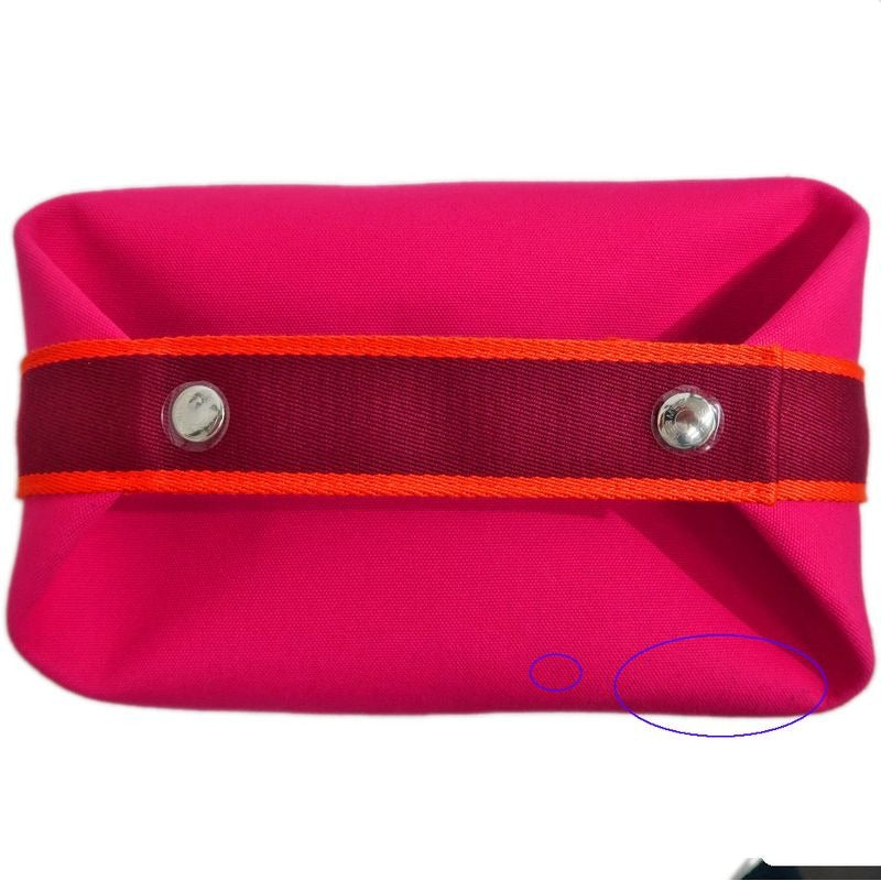 Hermes Brid A Black GM Handbag Pouch Hibiscus Pink — view 4