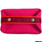 Hermes Brid A Black GM Handbag Pouch Hibiscus Pink — view 4